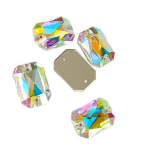 Rectangle Octagon Crystal AB